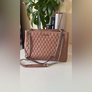 Pink Nine West Quilted Shoulder Bag